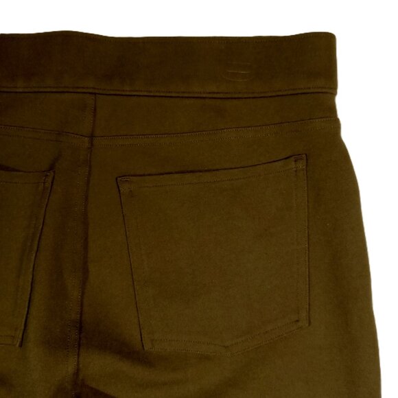 SPANX Pants Large Olive Green Style 20214R Ponte Ankle Pull-On Pockets EUC - Picture 8 of 11